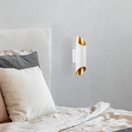 Opviq Cut - 11815 Lámpara de pared blanca de metal